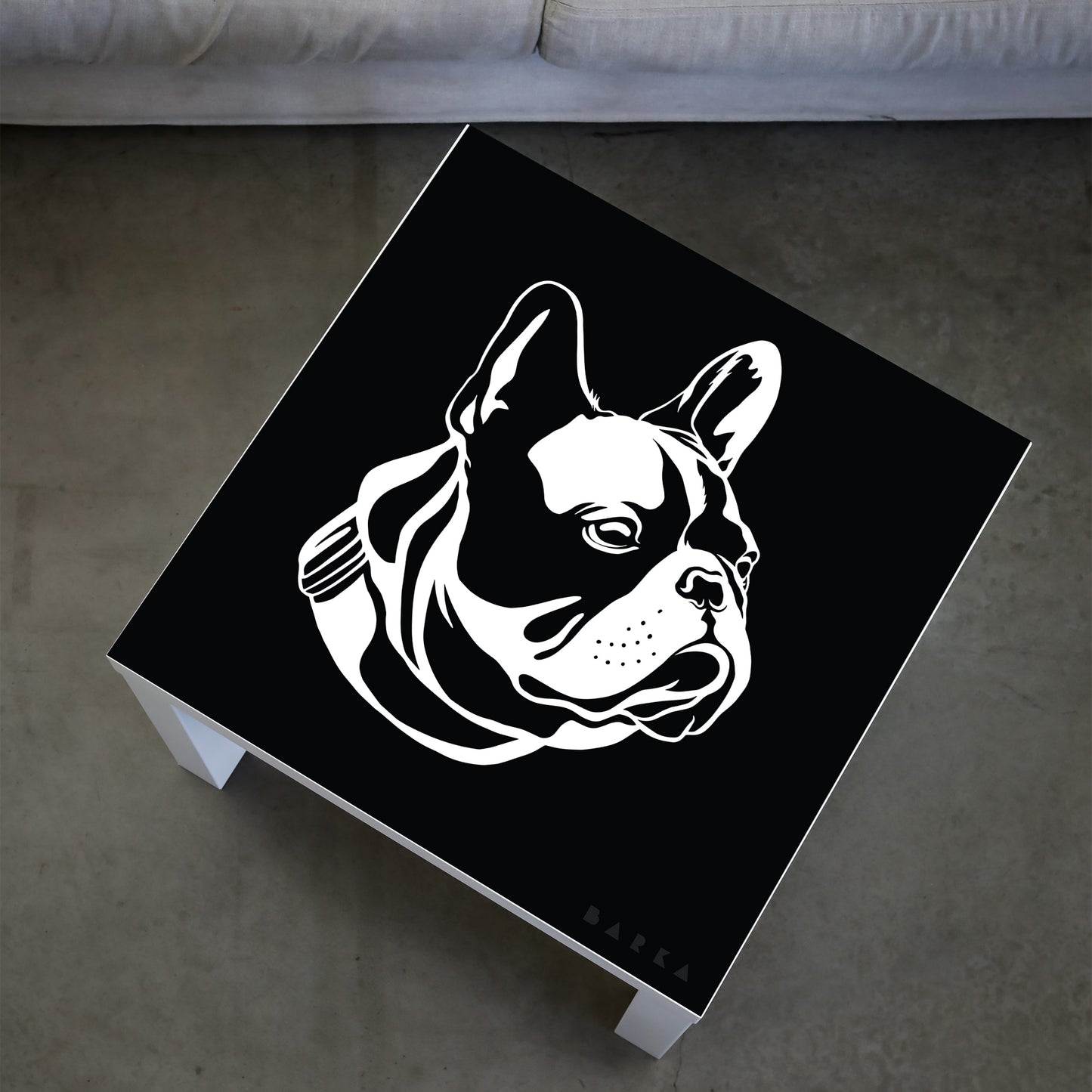 Bulldog sticker for IKEA LACK tables