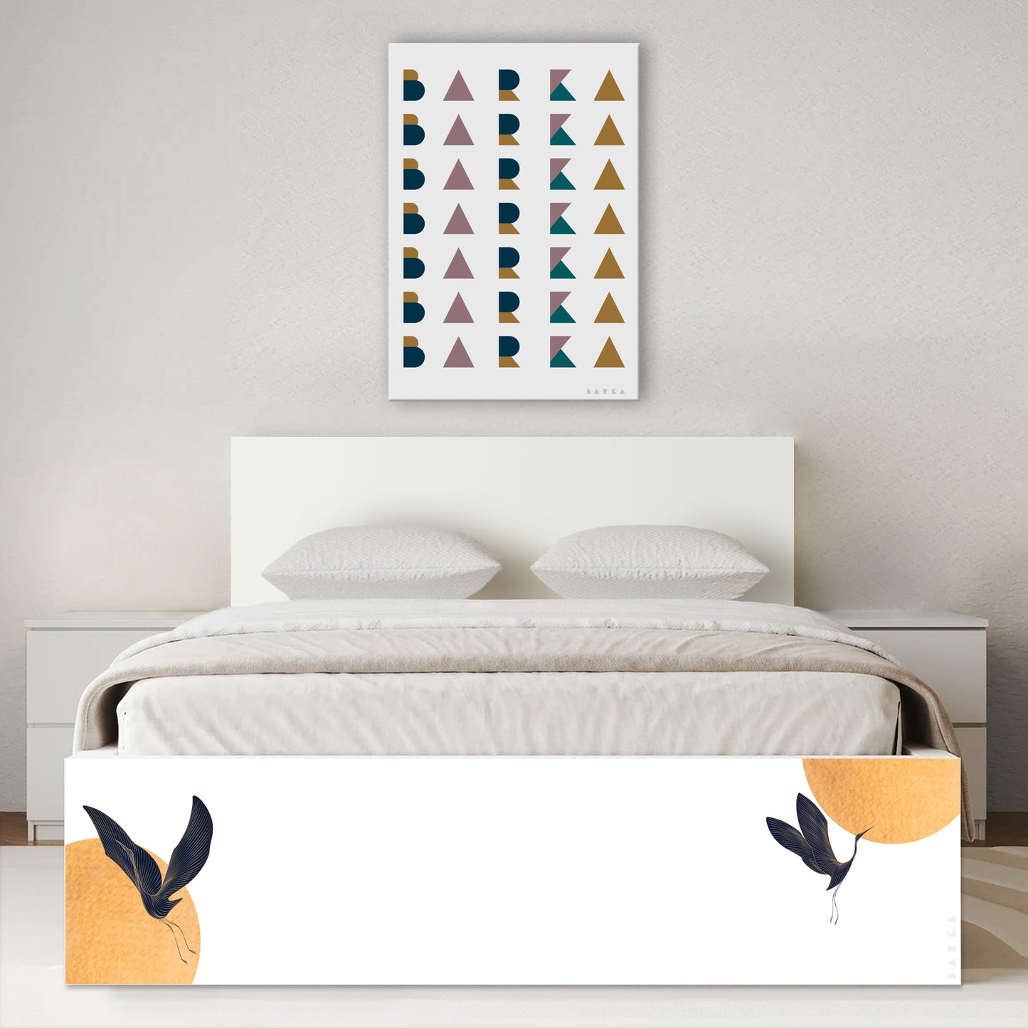 Sunbird furniture sticker for IKEA MALM bed