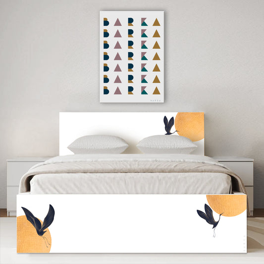 Sunbird furniture sticker for IKEA MALM bed